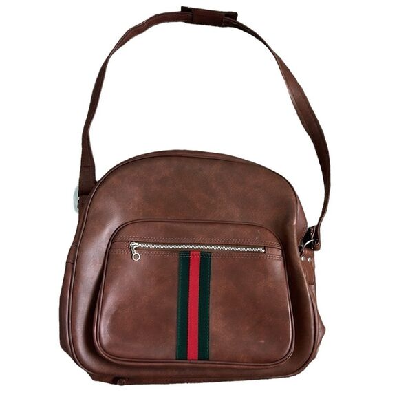 Vintage Interpur Designer Collection Brown Zipper Tote Shoulder Travel Bag - Picture 4 of 16